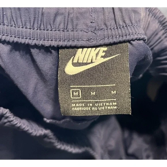 Nike Cargo Jogger Pants Mens Medium Navy Blue Tech Utility Nylon Cotton Elastic - Picture 10 of 11